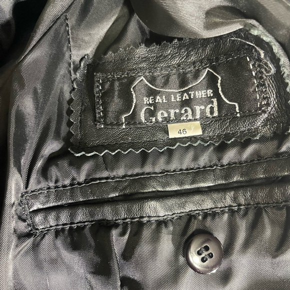 Gerard Vintage Italian Leather, Buttons/Belted Trench Coat. Black WM size 46. - Picture 4 of 10